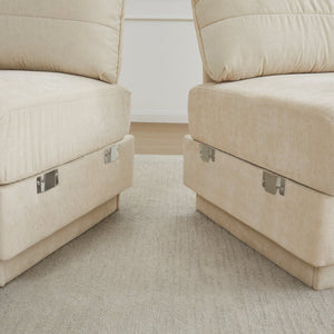 English Elm Chenille Cloud Loveseat with Quilted Back Pillows Deep Seat Comfort for Living Room W714S01749