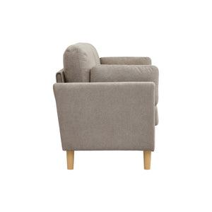 English Elm Modern compact 2-seater sofa with plush cushions and sturdy wooden legs for stylish small spaces khaki B343P316288