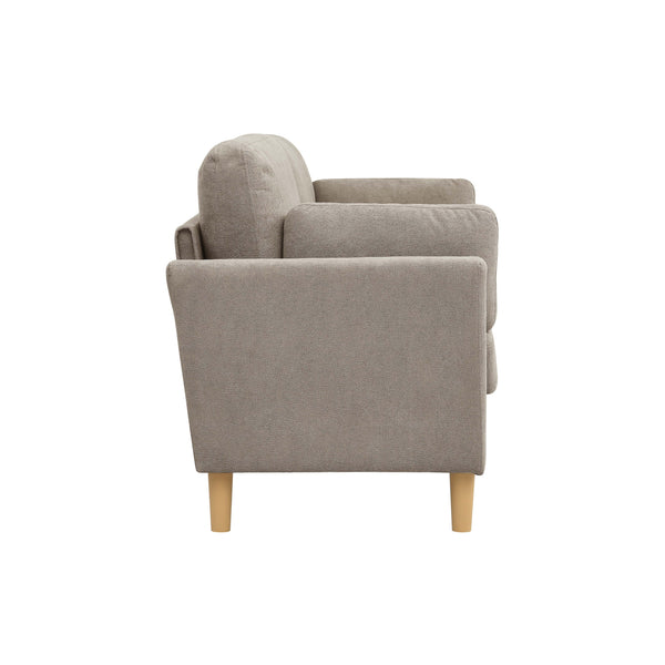 English Elm Modern compact 2-seater sofa with plush cushions and sturdy wooden legs for stylish small spaces khaki B343P316288