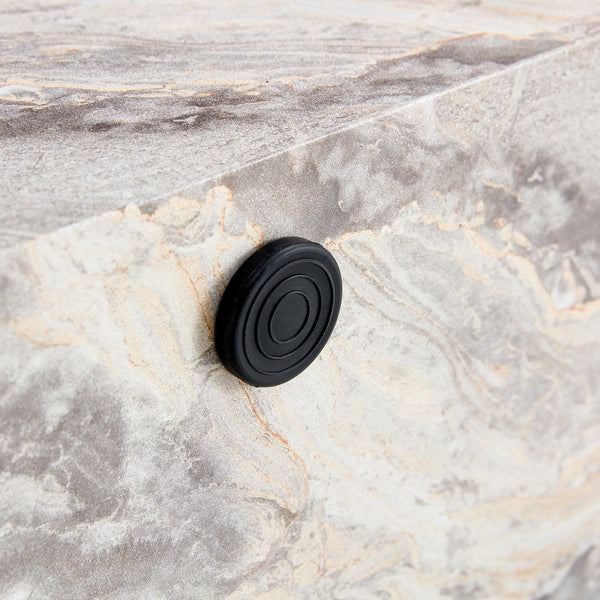 English Elm 39.3*23.6*12 Grey Stone Pattern Coffee Table - MDF Luxury Finish, Ready-to-Use Accent for Modern Homes W1151P242267