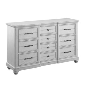 English Elm Wallace & Bay - Gray 10-Drawer Dresser in Coastal Farmhouse Gray Finish — Spacious, Low-Maintenance Wood Storage (69" L) B361P384424