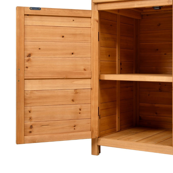 English Elm Topmax Fir Wood Hutch Potting Bench with Drawers Shelves Mudroom Storage N717P229024A