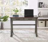 OSP Home Furnishings Jericho Rustic Writing Desk Slate Grey