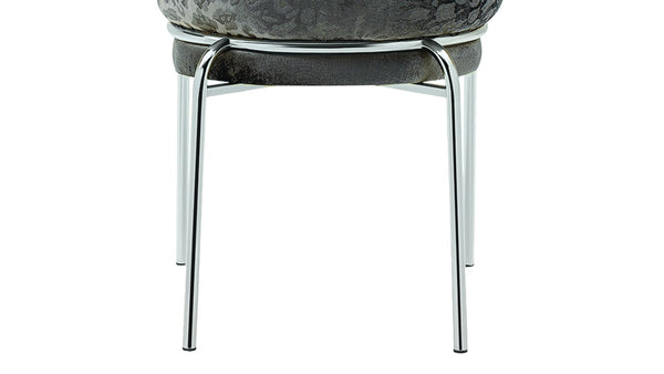 English Elm Onyx Velvet & Chenille Accent Chair Dark Gray | Luxury Comfort, Metal Frame, Modern Statement Piece B009P332655