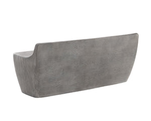 Sunpan LEDGER Sculptural Ash Grey Bench – Durable Concrete Design for Modern Spaces & Versatile Use 109278