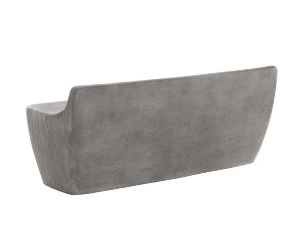 Sunpan LEDGER Sculptural Ash Grey Bench – Durable Concrete Design for Modern Spaces & Versatile Use 109278