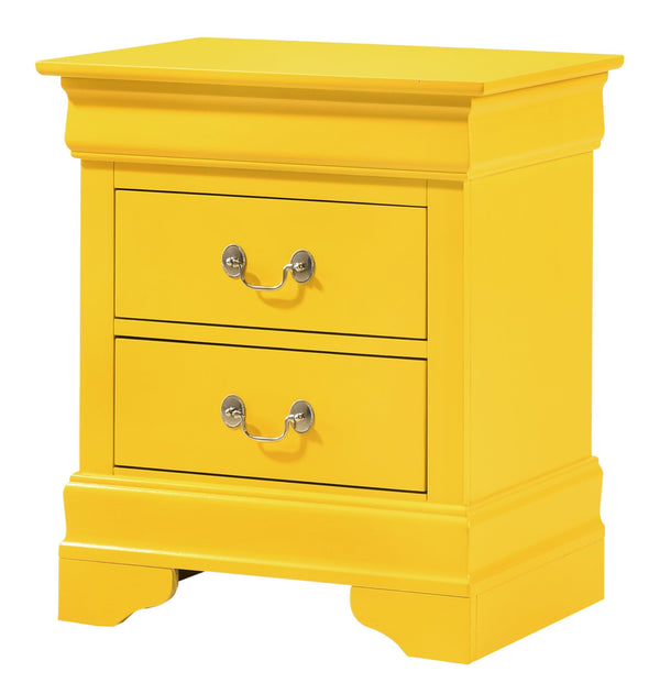 English Elm Charming Croc-Textured Nightstand with Spacious Drawer, Contemporary Particle Board Build, 25"H x 27"W x 16"D Yellow 30 L x 25 W x 20 H B078107837
