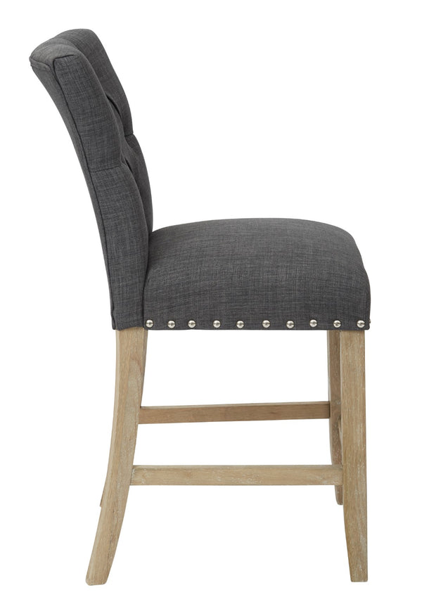 OSP Home Furnishings Preston 24" Counter Stool Marlow Charcoal