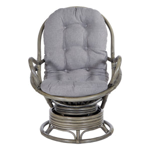 OSP Home Furnishings Tahiti Rattan Swivel Rocker Grey