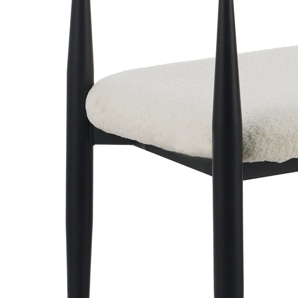 English Elm Metal Boucle Settee Loveseat with Sculptural Toothpick Legs for Modern Living Spaces Beige,Gold+Black N771P247148B