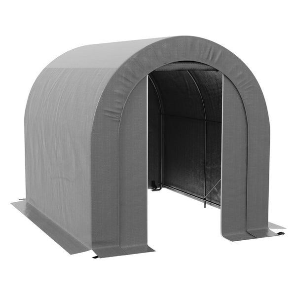 English Elm Outsunny Portable Outdoor Storage Shed Galvanized Steel Frame Weatherproof Bike Cover W2225P217228