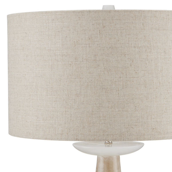 Pharos Alabaster Table Lamp - Exquisite Natural Stone Design by Tom Caldwell, Contemporary Charm