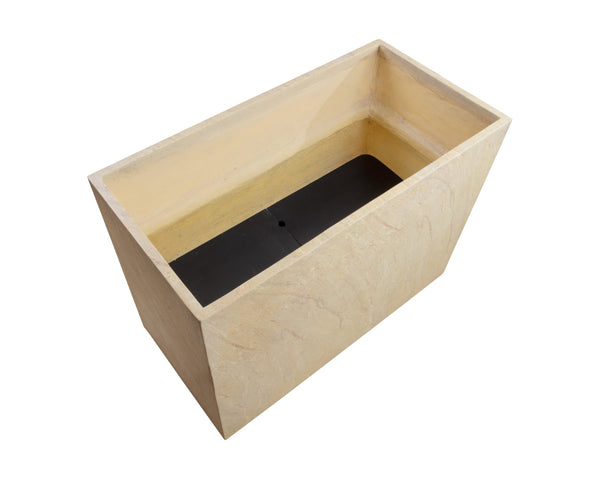 Sunpan LEILANI PLANTER - ELEGANT MODERN RECTANGULAR DESIGN FOR INDOOR AND OUTDOOR SPACES, ANTIQUE BRONZE Taupe 111138