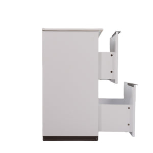 English Elm Christopher Knight Home® - 30" Elegant Bathroom Vanity With Fluted Design, Ceramic Sink, Full-Extension Drawers & Soft-Close Slides N817P295760W