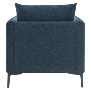 OSP Home Furnishings Newhaven Contemporary Accent Chair with Black Metal Legs for Modern Living Rooms Navy NWN-S76