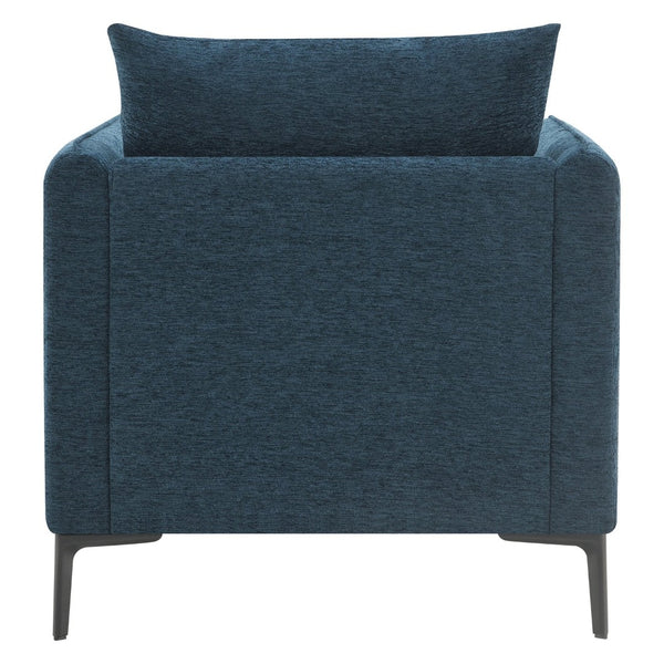 OSP Home Furnishings Newhaven Contemporary Accent Chair with Black Metal Legs for Modern Living Rooms Navy NWN-S76
