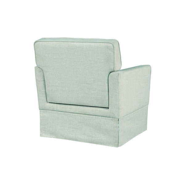 English Elm Accent Armchair Tailored Track Arm Skirted Base Polyester Upholstered Living Room Seat B035P496592