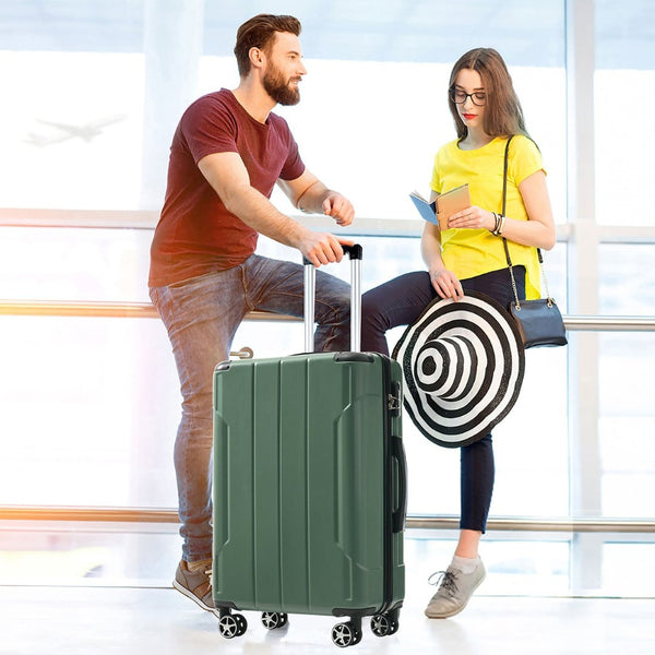 English Elm Luggage Set 3 Piece Abs Hard Shell Expandable Suitcase with Tsa Lock Spinner Wheels N730P296584F