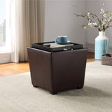 OSP Home Furnishings Rockford Storage Ottoman Cocoa