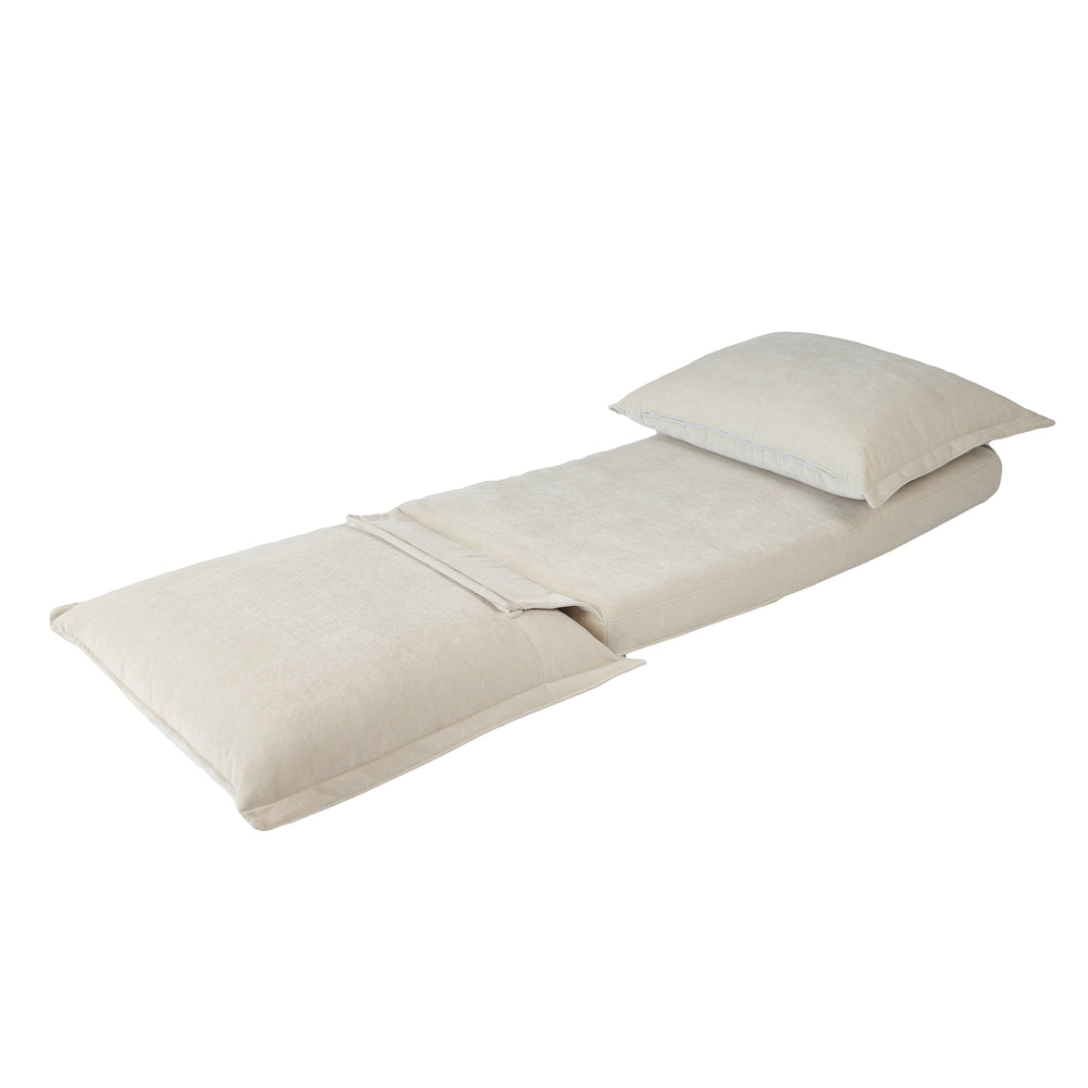 English Elm Convertible Floor Chair: Versatile Sofabed With Adjustable Backrest, Pillows & Durable Design W3422P361125