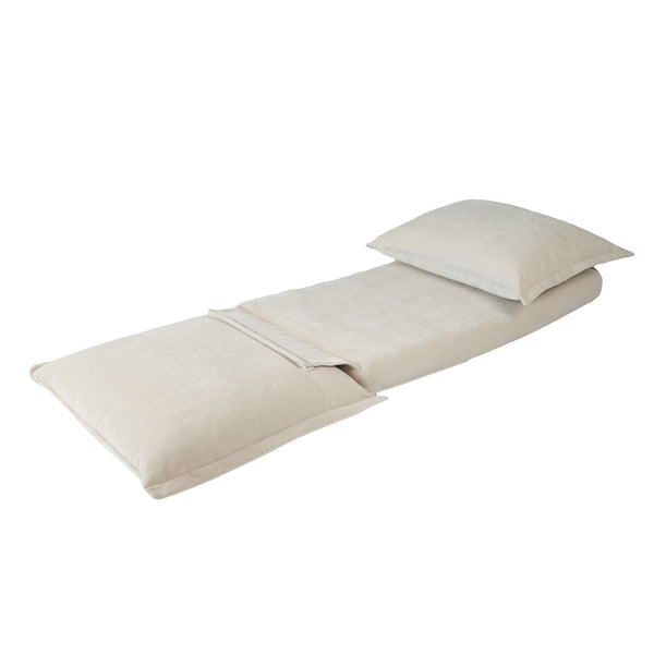 English Elm Convertible Floor Chair: Versatile Sofabed With Adjustable Backrest, Pillows & Durable Design W3422P361125