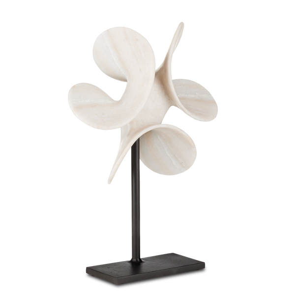 Helice Marble Ring - Stunning Handcrafted Sculpture with Dynamic Propeller Shape for Elegant Spaces