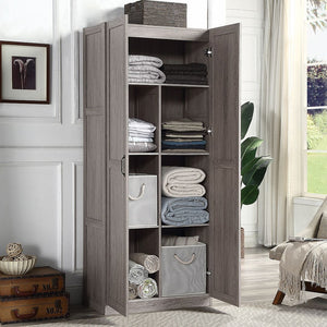 Manhattan Comfort Hopkins Modern Wardrobe Grey 2GLF-GY