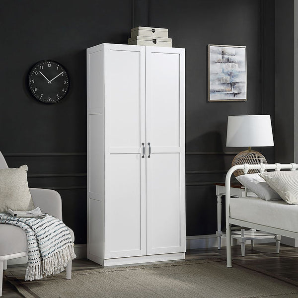 Manhattan Comfort Hopkins Modern Wardrobe White 2GLF-WH