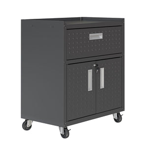 Manhattan Comfort Fortress Modern Garage Cabinet Charcoal Grey 2GMCC-CH