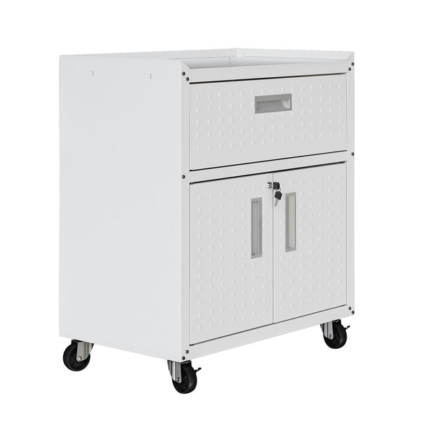 Manhattan Comfort Fortress Modern Garage Cabinet White 2GMCC-WH