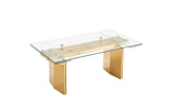 VIG Furniture Modrest Nassim - Glam Glass Extendable Dining Table VGZA-T105-S-GLD