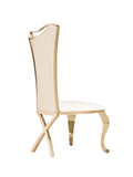 VIG Furniture Modrest Bonnie - Modern Beige Velvet & Champagne Gold Dining Chair (Set of 2) VGZA-Y906-BGE-GLD