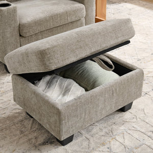 English Elm Single Chenille Manual Recliner with Usb Port Hidden Storage Ottoman and Cup Holders Brown W487P423653