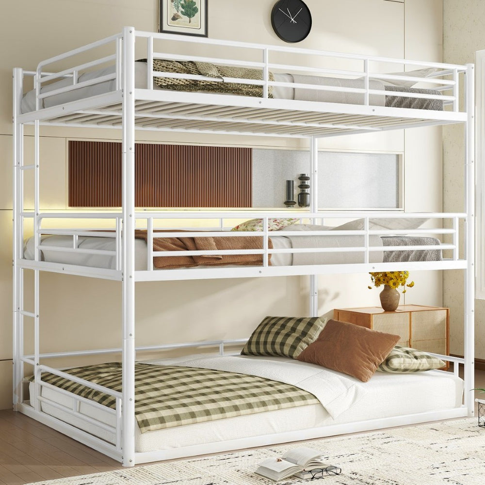 English Elm Twin Xl Solid Pine Loft Bed with Built-in Led Lighting and Storage Shelves Light White W1580S00583