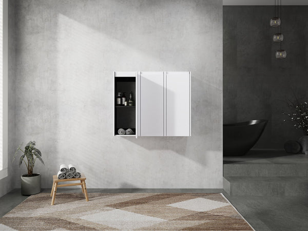 English Elm 12" Bathroom Side Cabinet - Space-Saving Design With Reversible Soft-Close Doors For Modern Storage W999S00279
