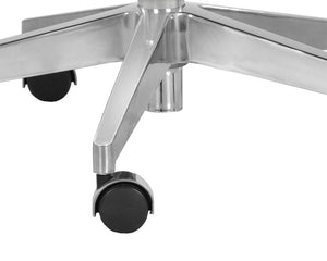 Sunpan Rhett Office Chair - Luxe Dillon Black Faux Leather Mid-century Design With Walnut Accents & Wheels Black Faux Leather 111903