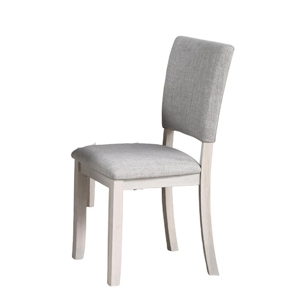 English Elm Contemporary Round Pedestal Dining Set with Upholstered Chairs for Modern Interiors Gray B2741S00779