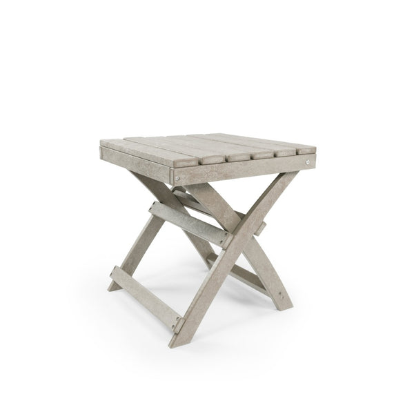 English Elm Seaview Recycled Hdpe Outdoor Folding Side Table Uv Resistant Patio Deck Use Sand B2745P409727