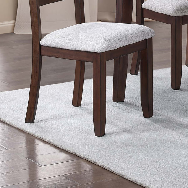 English Elm Contemporary 6Pc Walnut Dining Set With Storage Table, 4 Ladder-Back Chairs & Bench For Family Meals B011S01896