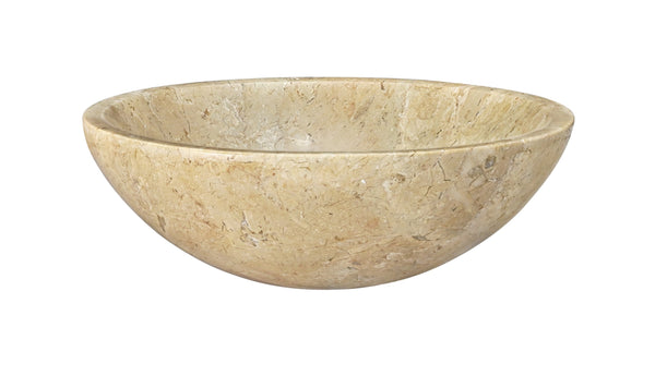 English Elm Gold Marble Vessel Sink - Luxurious Natural Stone Basin With Polished Finish, 15.7" Round Design W1696P333276