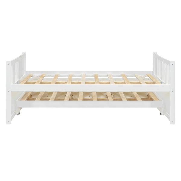English Elm Full Size Daybed with Trundle Twin Pullout and Three Storage Drawers for Guest Rooms LP100341AAK