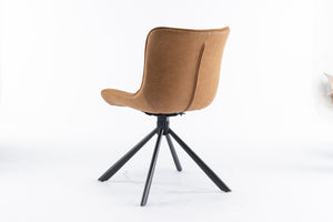 English Elm Mid-Century Modern Tufted Wingback Swivel Chairs, Set Of 2 - Stylish Leather Accent Chairs For Home T3903P405993