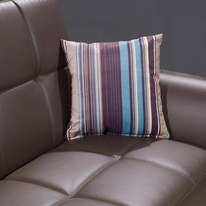 English Elm PrimeNest NimbusFlow Convertible Upholstered Loveseat with Storage, Chenille Comfort, Space-Smart Design Brown PU B030P281744