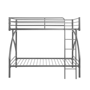 English Elm Gray Metal Twin-Over-Full Bunk Bed with Modern Lines, Space-Saving Youth Bedroom Centerpiece, Easy Assembly Gray 76.25 L x 45.25 W x 7.75 H B011P248592