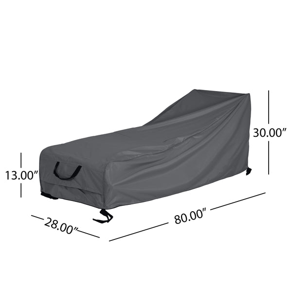 English Elm Christopher Knight Home® - Shield Outdoor Chaise Lounge Cover - Durable, All-Season Protection With Ventilation & Secure Fit N775P291569G