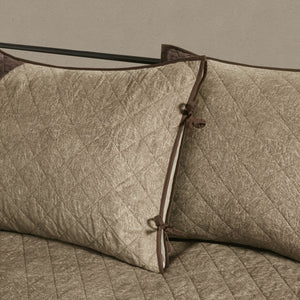 English Elm 6 Piece Reversible Daybed Cover Set Boone - Faux Suede Diamond Quilted Twin, 6-Pc Cabin Charm Ensemble B03597569