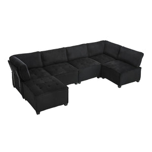 English Elm United We Win U-Shaped Modular Sectional Sofa With Reversible Chaise – 6-Seater Comfort For Any Room W1568S00159-GIGA