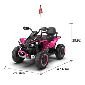 English Elm 24v Kids Electric Atv Xxxl Off-road Ride on with Parental Remote and Shock Absorbers W1578P352120