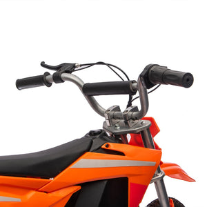 English Elm 24v 250w Kids Off-road Electric Motorcycle with Led Lights Bluetooth and Rear Suspension Orange W1578P203982