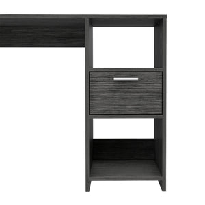 English Elm Arlington Writing Computer Desk - Stylish Compact Design With Drawer & Two Open Shelves For Storage B128P148861
